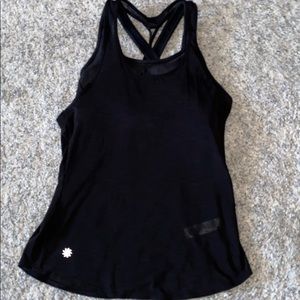 Athleta black tank top with built in sports bra